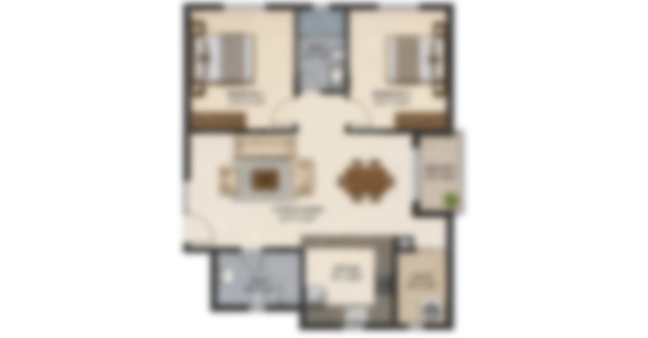 Sunshine Diva 1 BHK Floor Plan