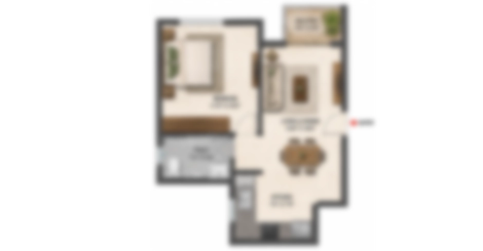 Suncrest Mulund 2 BHK Floor Plan