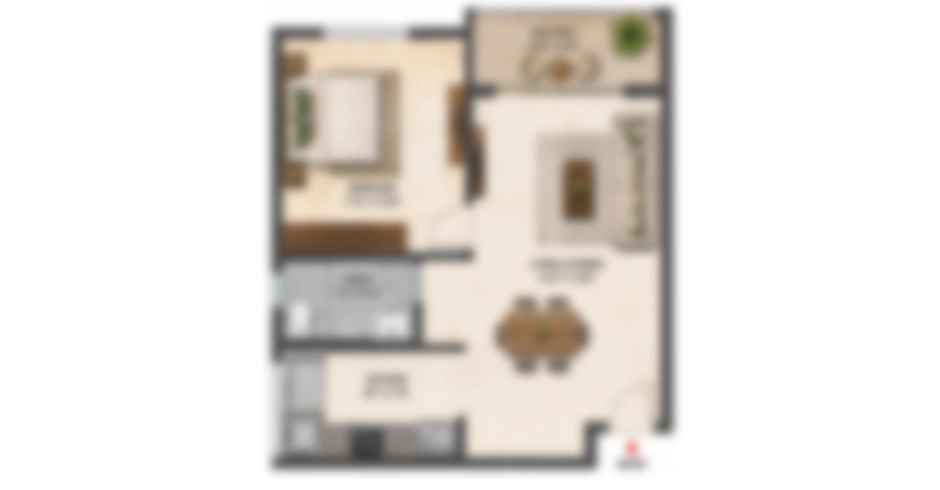 Suncrest Mulund 3 BHK Floor Plan